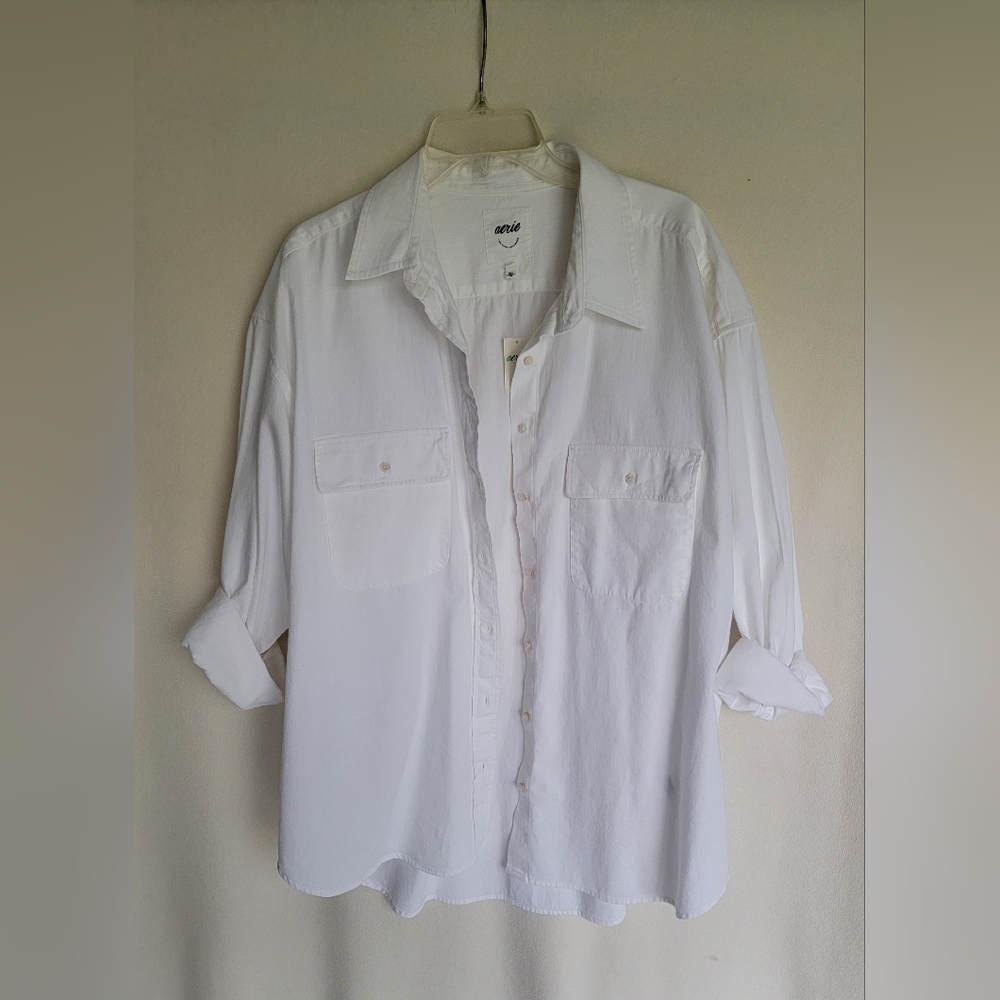 NWT white canvas shirt